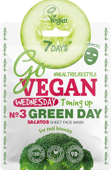7DAYS GoVegan Sheet Mask Green Day 25gr