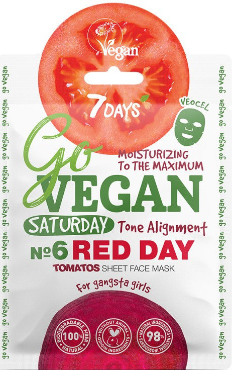 7DAYS GoVegan Sheet Mask Red Day 25gr