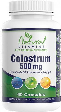 Natural Vitamins Colostrum 500mg 60caps Natural Vitamins Colostrum 500mg 60caps