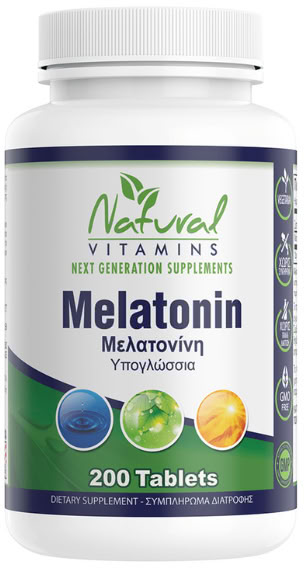 Natural Vitamins Melatonin 1 mg 200tabs