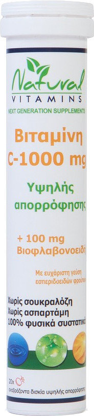 Natural Vitamins Formula Vitamins C 1000mg 20eff.tabs