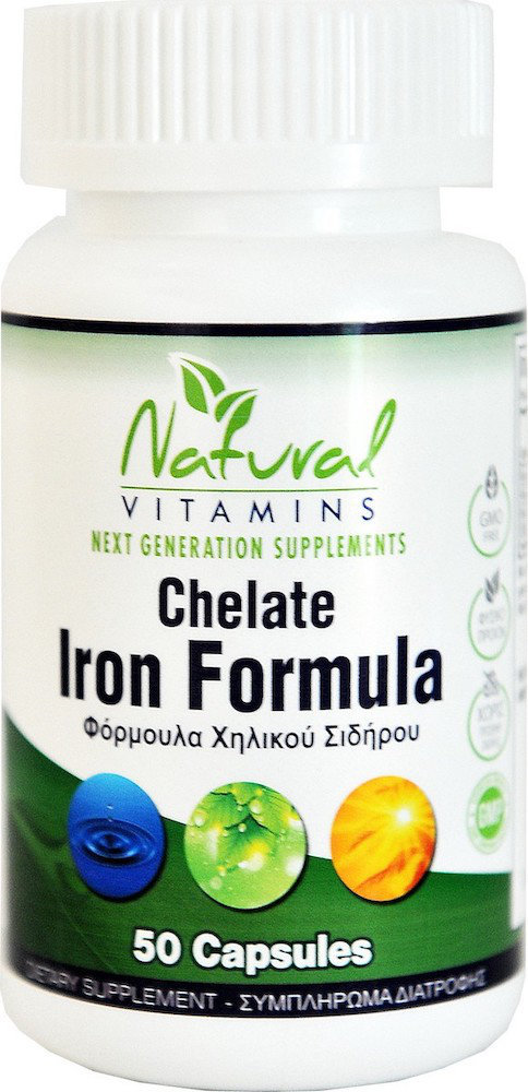 Natural Vitamins Chelate Iron Formula 50caps Natural Vitamins Chelate Iron Formula 50caps
