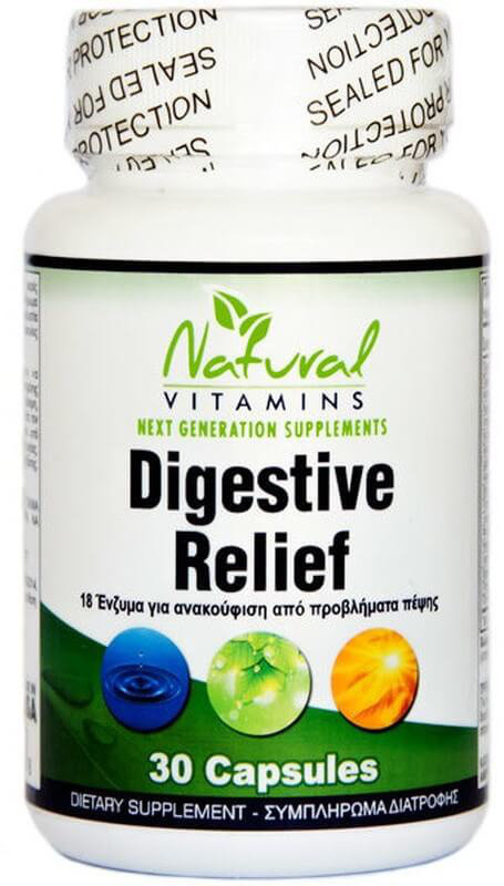 Natural Vitamins Digestive Relief 30caps