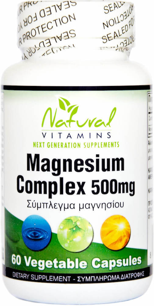 Natural Vitamins Magnesium Complex 500mg 60vcaps Natural Vitamins Magnesium Complex 500mg 60vcaps