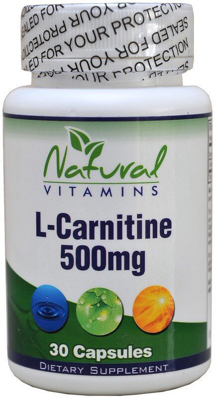 Natural Vitamins L Carnitine 500mg 30caps
