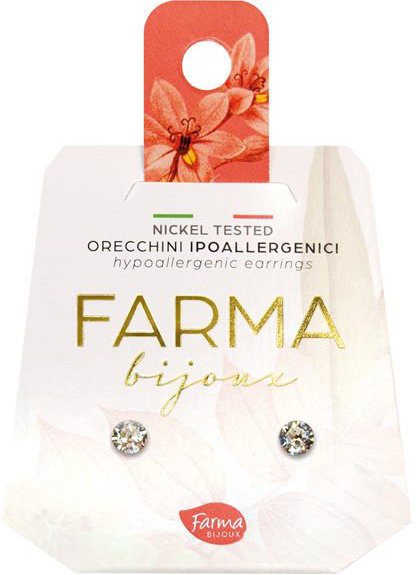 Farma Bijoux Σκουλαρίκια Κρύσταλλα Στρογγυλά 3,3mm