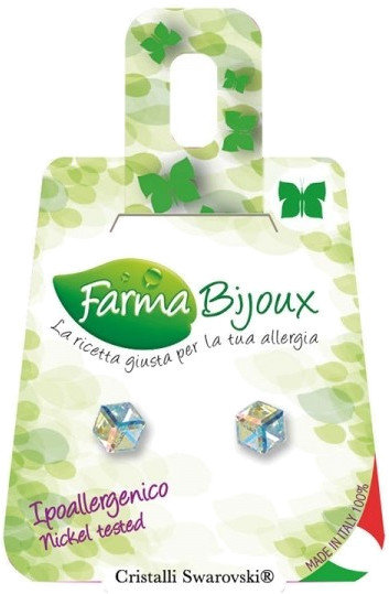 Farma Bijoux Υποαλλεργικά Σκουλαρίκια 4mm Σκουλαρίκια Κύβος 