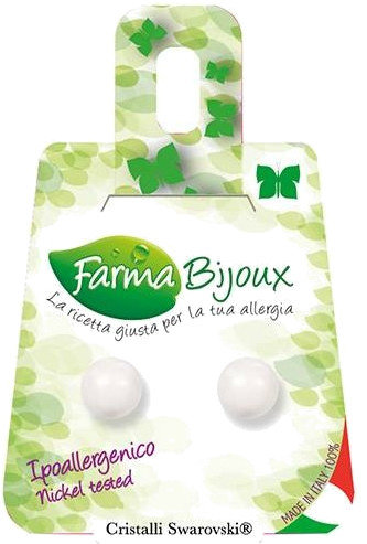 Farma Bijoux Υποαλλεργικά Σκουλαρίκια Στρογγυλό Μαργαριτάρι 