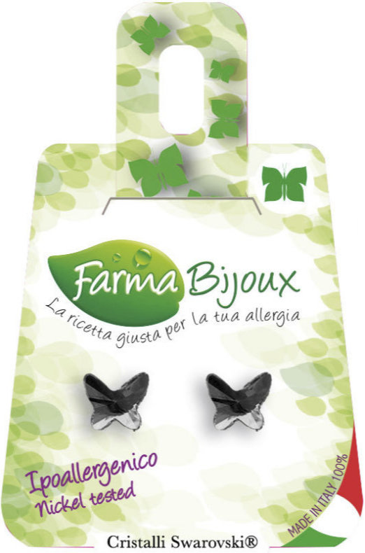 Farma Bijoux Υποαλλεργικά Σκουλαρίκια Πεταλούδα 8mm Silver
