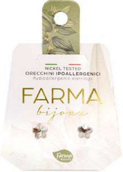 Farma Bijoux Υποαλλεργικά Σκουλαρίκια Κρύσταλλα Λουλούδια 5m