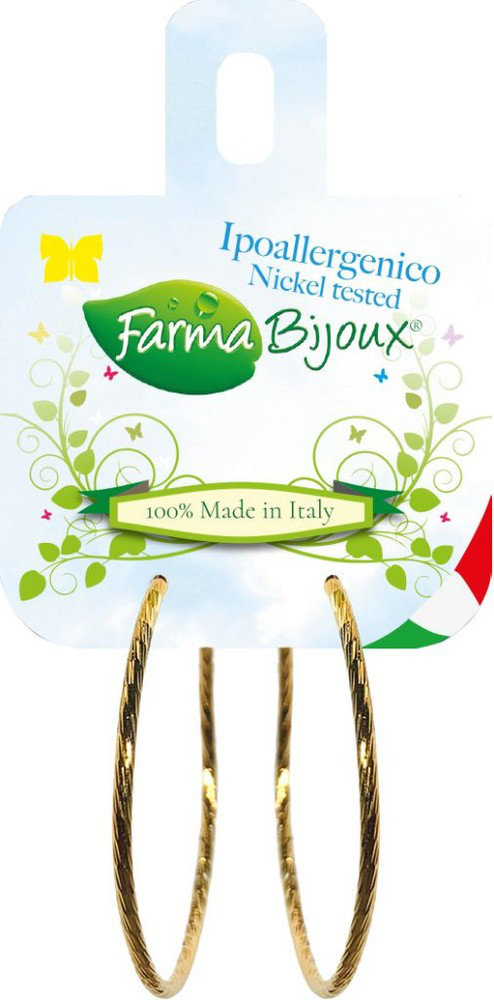 Farma Bijoux Σκουλαρίκια 20kt Σκουλαρίκια Χρυσοί Κρίκοι 