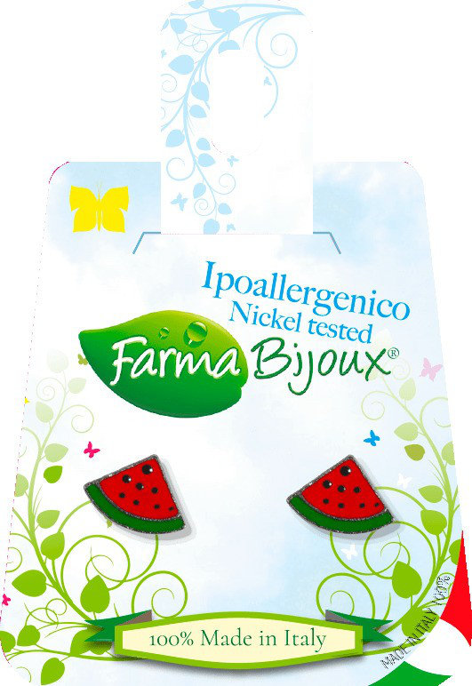 Farma Bijoux Υποαλλεργικά Σκουλαρίκια Καρπούζι