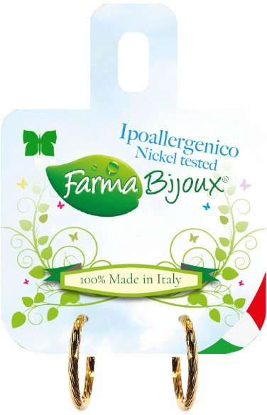 Farma Bijoux Σκουλαρίκια Χρυσά Κρικάκια Σφυρήλατα 15mm