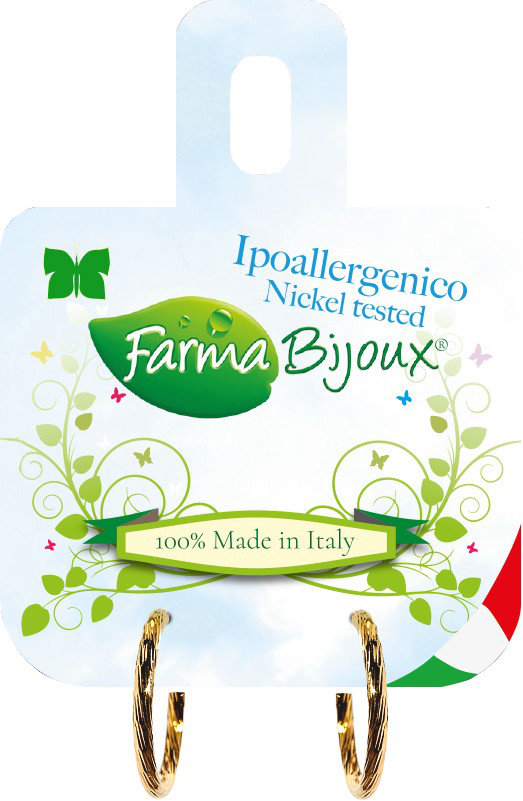 Farma Bijoux Σκουλαρίκια Κρίκοι Μικροί Χρυσοί Στριφτοί