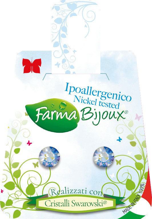 Farma Bijoux Σκουλαρίκια Xirius 6.2mm Light Sapphire