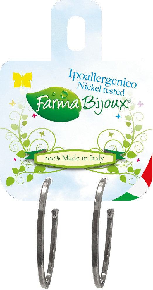 Farma Bijoux Υποαλλεργικά Σκουλαρίκια Aros Oval 25mm