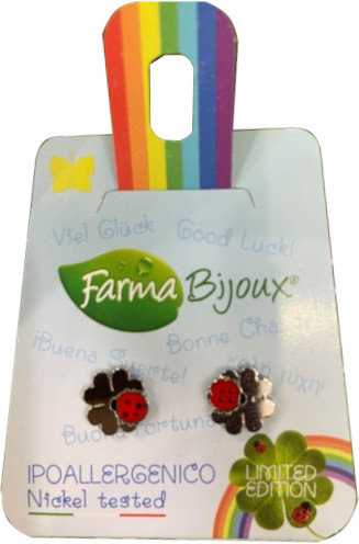 Farma Bijoux Σκουλαρίκια Ασημί Λουλούδι Πασχαλίτσα
