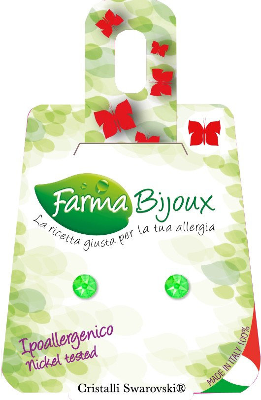 Farma Bijoux Σκουλαρίκια Χωρίς Νικέλιο Πράσινο Ελεκτρίκ 3.9m