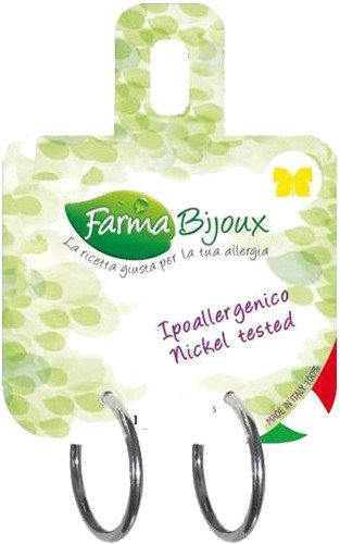Farma Bijoux Υποαλλεργικά Σκουλαρίκια Κρίκοι 15mm Ασημί