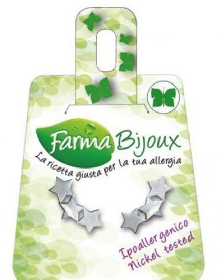 Farma Bijoux Σκουλαρίκια Ασημένια Τριπλά Αστεράκια 