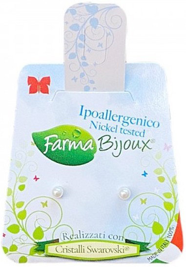 Farma Bijoux Υποαλλεργικά Σκουλαρίκια White Pearl 3mm