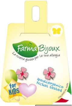 Farma Bijoux Σκουλαρίκια 8mm Σκουλαρίκια Ροζ Λουλούδι
