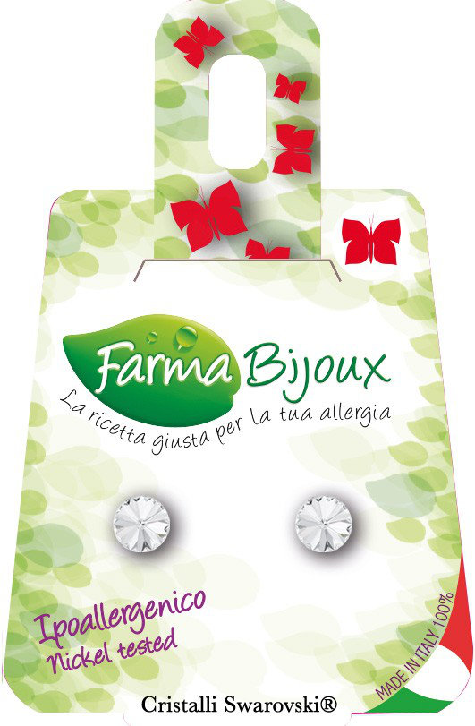 Farma Bijoux Σκουλαρίκια Κρύσταλλα Στρογγυλά 5,3mm