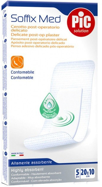 Pic Solution Soffix Med Delicate Post-op Plaster 20x10cm 5pc