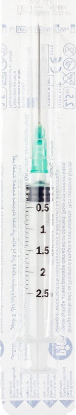 Pic Solution Syringe 2.5ml with Needle G21 x1 1/2" 1pic