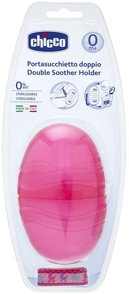 Chicco Double Soother Holder 0m+ Pink 1τμχ