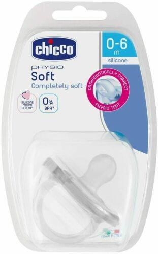 Chicco Physio Soft Silicone Orthodontic Pacifier 0-6m+ 1τμχ