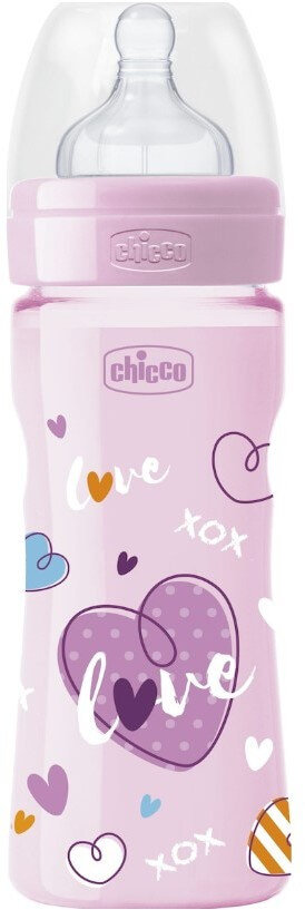 Chicco Well Being Feeding Bottle 2m+ 250ml Pink 1τμχ