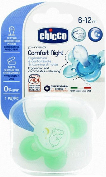 Chicco Physio Comfort Soother Night 6-12m 1τμχ