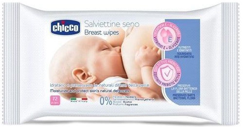 Chicco Breast Wipes Μαντηλάκια Καθαρισμού Στήθους 72τμχ