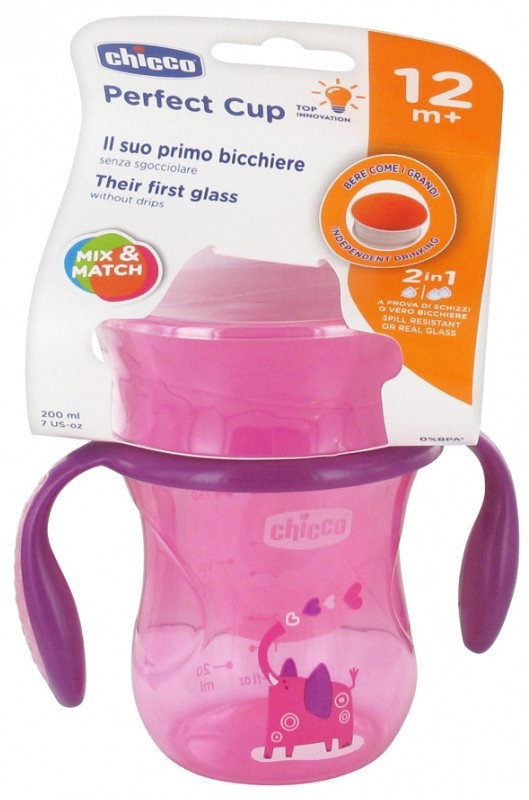 Chicco Perfect Cup 12m+ Pink 200ml 1τμχ