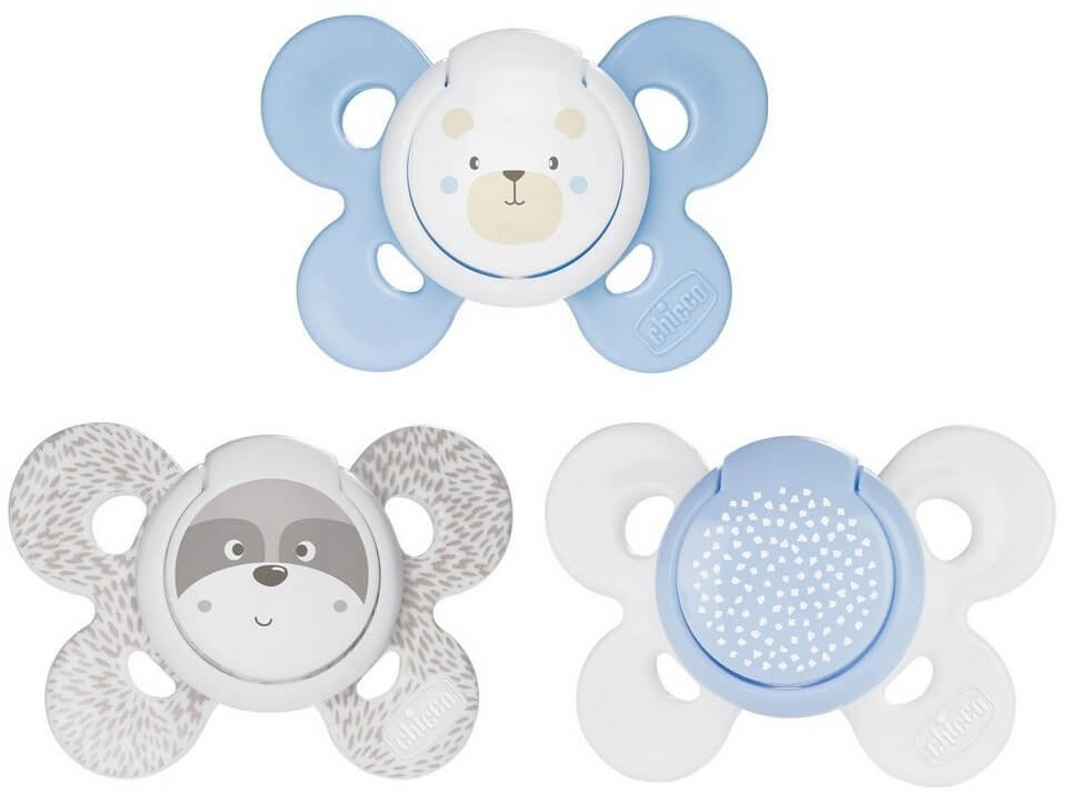 Chicco Physio Comfort Silicone Baby Soother 0-6m Blue 2τμχ