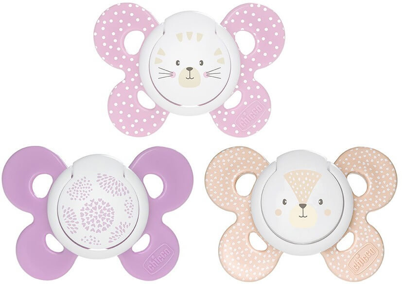 Chicco Physio Comfort Active Silicone 6-16m Pink 2τμχ