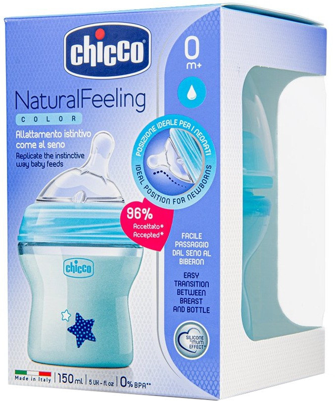 Chicco Chicco Natural Feeling Blue 0m+ 150ml