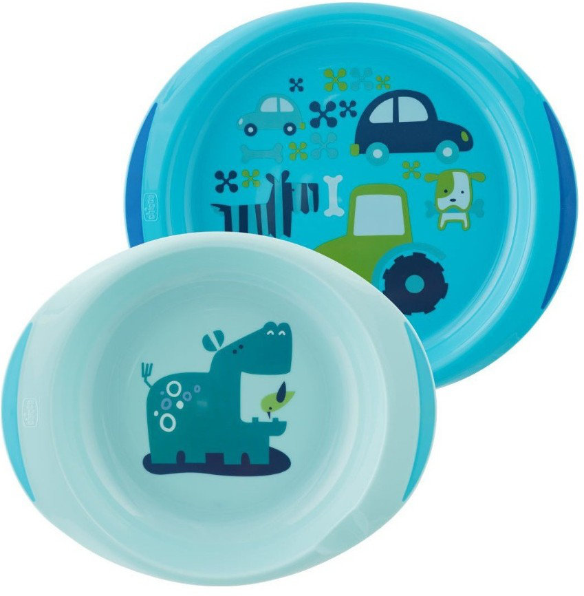 Chicco Baby's Dish Set 12m+ Blue 2τμχ