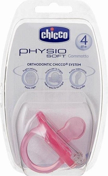 Chicco Physio Soft Silicone Soother 4m+ Pink 1τμχ