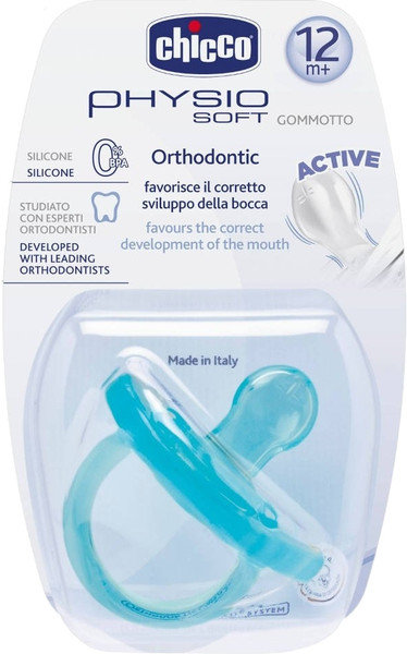 Chicco Physio Soft Soother Silicone Blue 12m+ 1τμχ