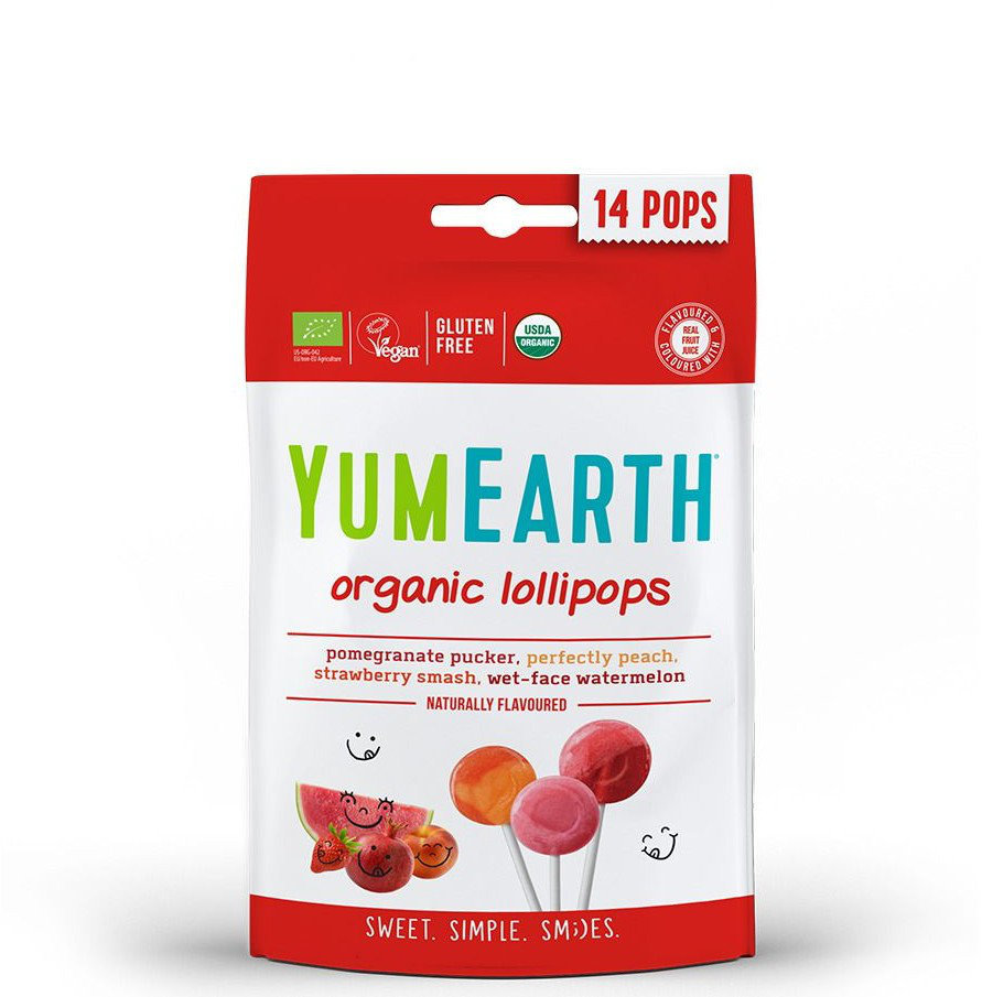 YumEarth Organic Pops Βιολογικά Γλειφιτζούρια Φρούτων 14τμχ