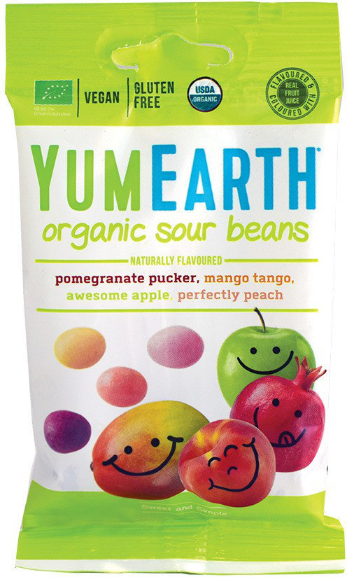 YumEarth Organic Sour Beans Κουφετάκια Φρούτων 50gr