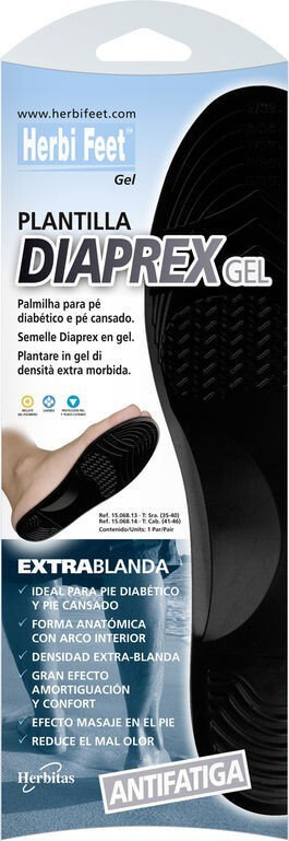 Herbi Feet Diaprex Gel Insole Small 35-40 1ζεύγος