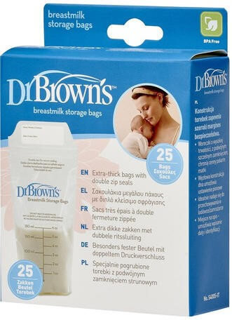 Dr. Brown's Breastmilk Storage Bags 25x180ml