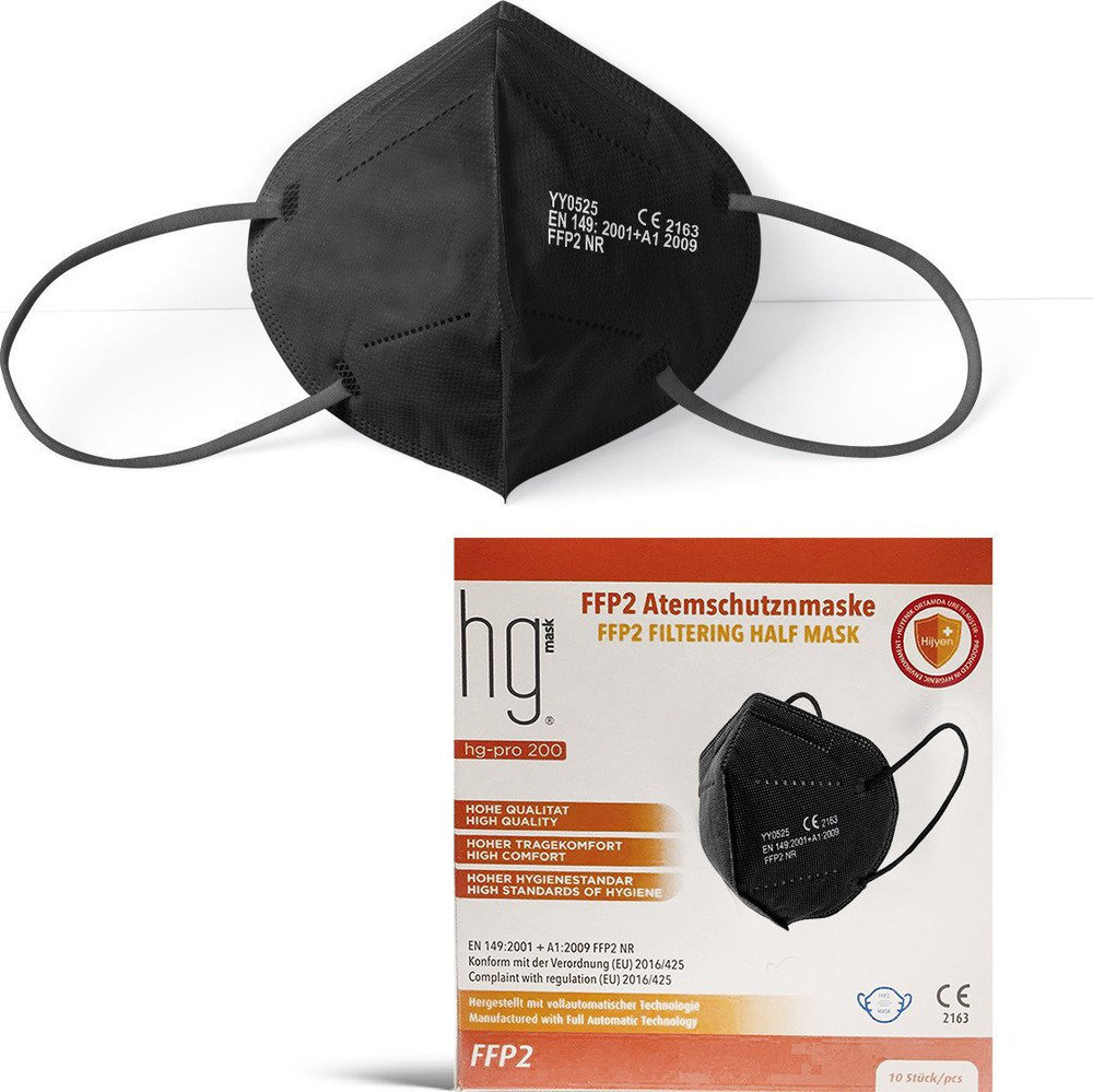 HG Poli FFP2 Filtering Half Mask Black 10τμχ