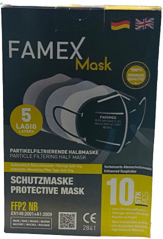 Famex FFP2 NR Particle Filtering Half Mask White 10τμχ