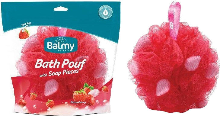 Vican Balmy Bath Pouf Strawberry 1τμχ