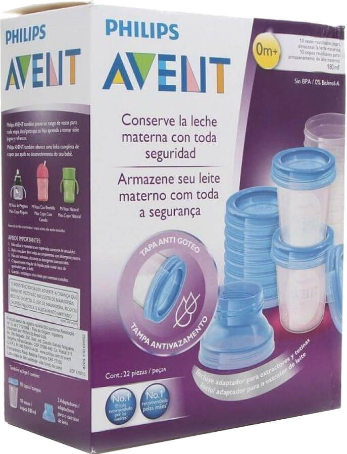 Philips Avent Breastmilk Storage Cups SCF618 10x180ml