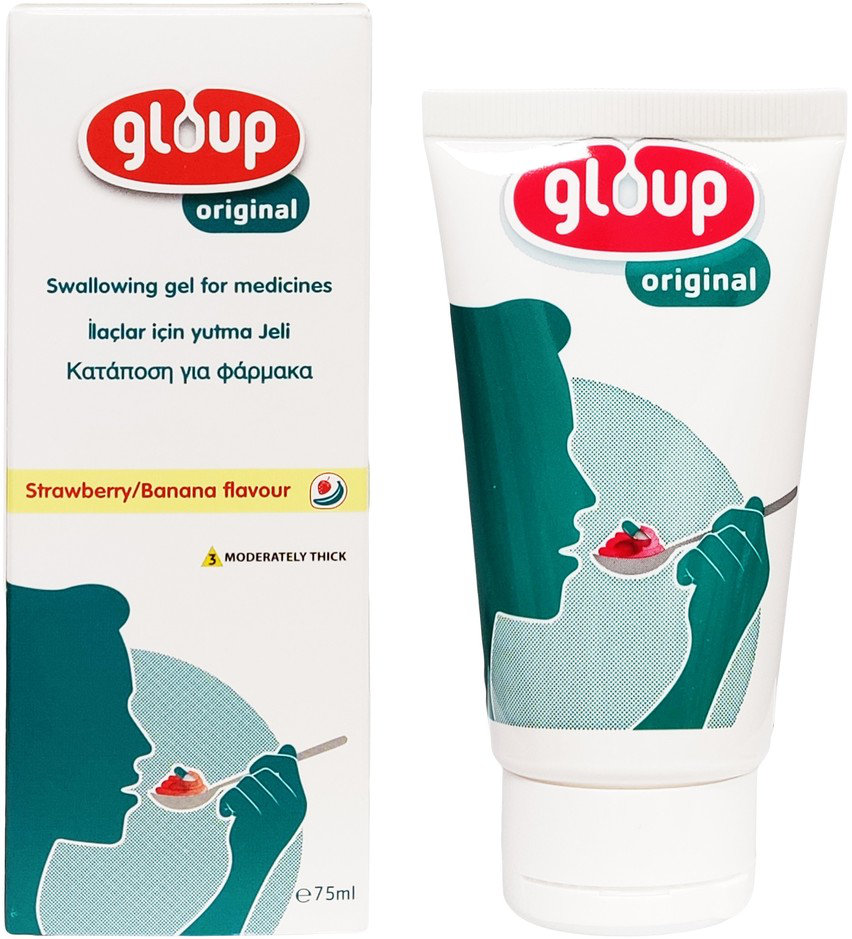 Gloup Swallowing Gel for Medicines Strawberry/Banana 75ml